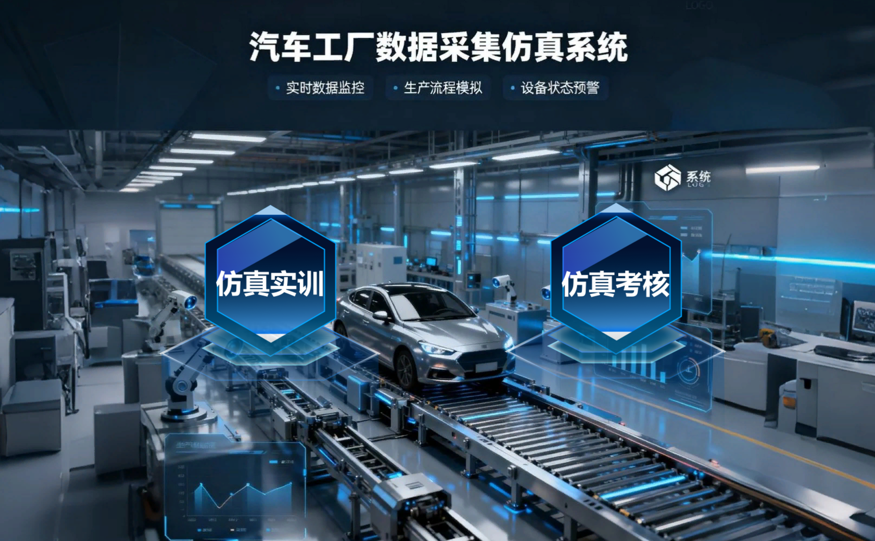 汽车工厂数据采集仿真系统 - 工厂全景